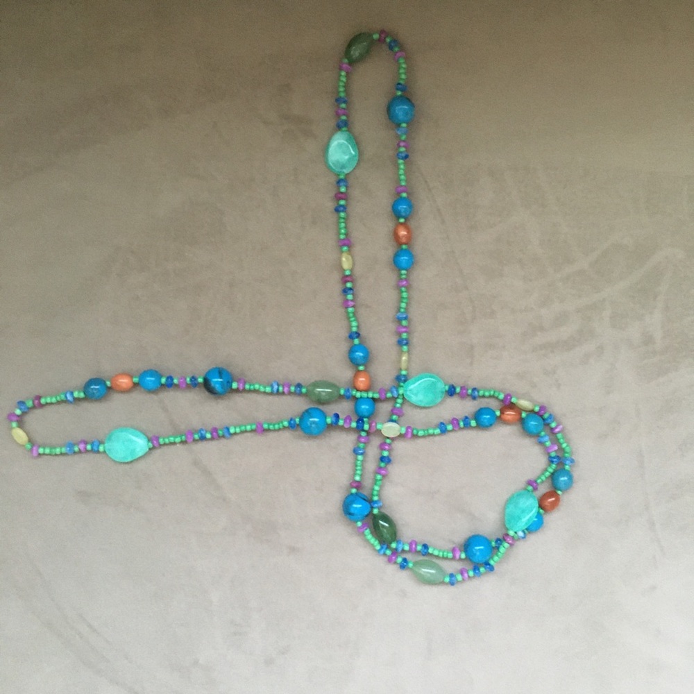 Multicolored necklace beaded